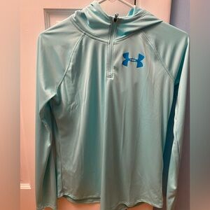 Girl’s Under Armour HeatGear Hooded Long Sleeve Quarter Zip